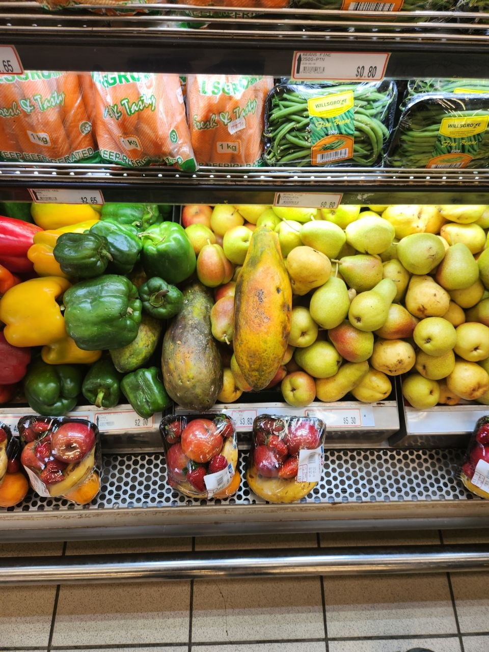 Rainbow Veggies with Baby Marrow and Green Beans